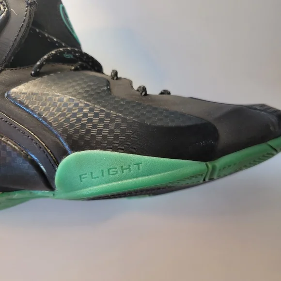 Nike Lil Penny  Black and Green High-Top Sneakers with Color-Shifting Accents - Picture 7 of 13